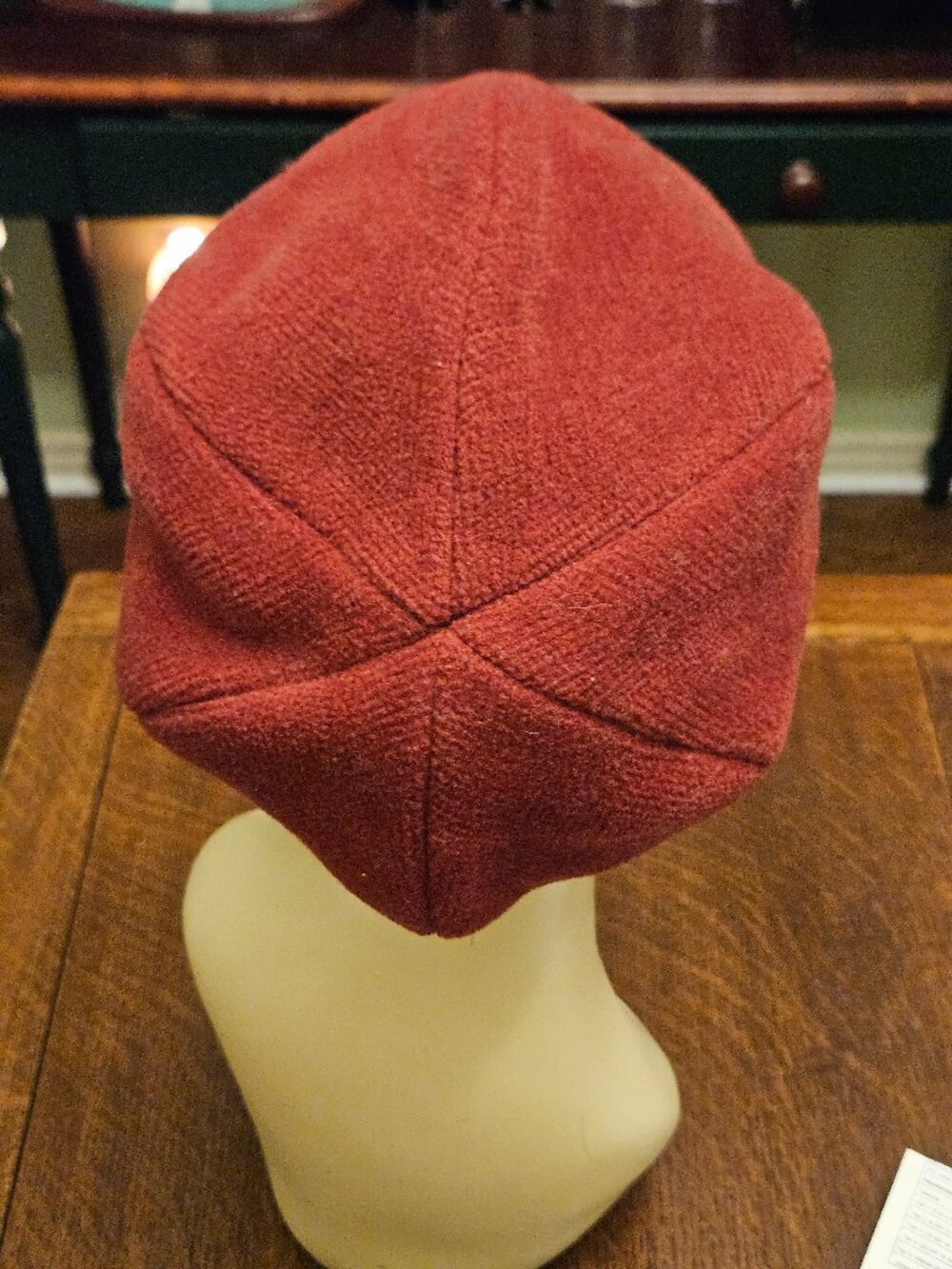 Vintage Women's Burberry Newsboy Hat. 100% Wool Size Medium - Picture 3 of 5